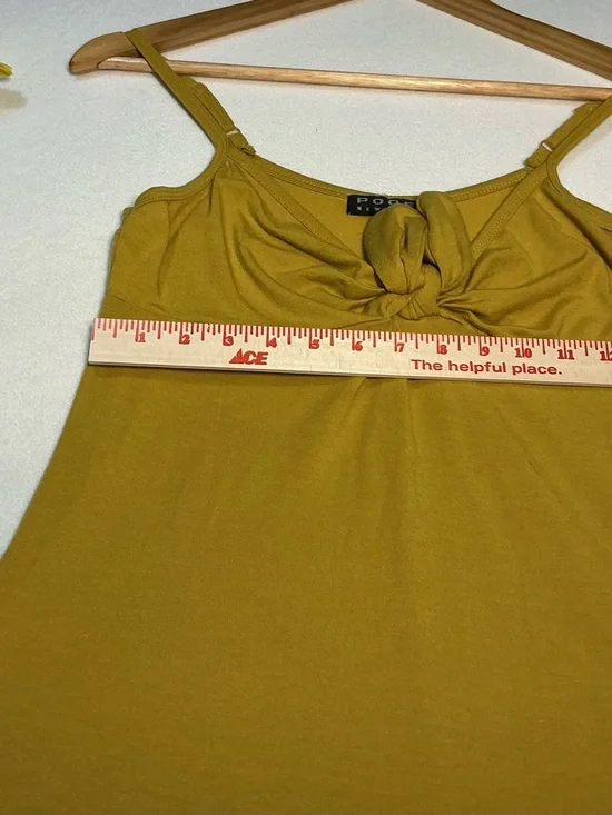 Tie-Front Mini Dress in Mustard yellow medium - Picture 7 of 9